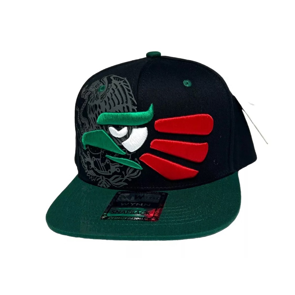 Mexico Hat Mexico Eagle Aguila Snapback Flat Bill Baseball Cap Cotton